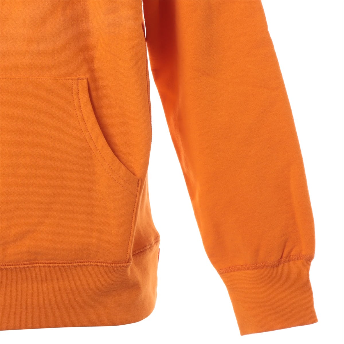 シュプリーム 17SS コットン パーカー L メンズ オレンジ  Sequin Logo Hooded Sweatshirt