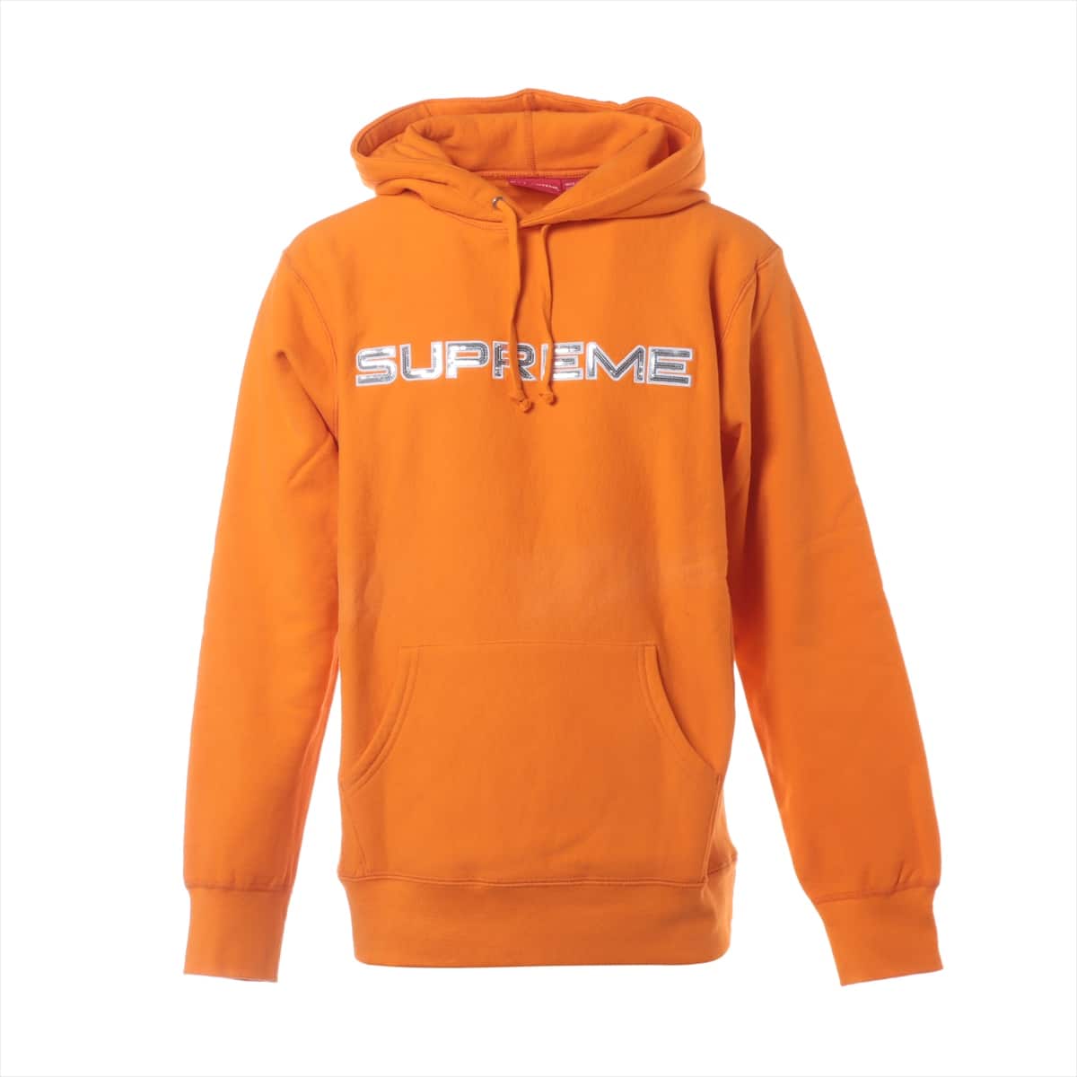 シュプリーム 17SS コットン パーカー L メンズ オレンジ Sequin Logo Hooded Sweatshirt
