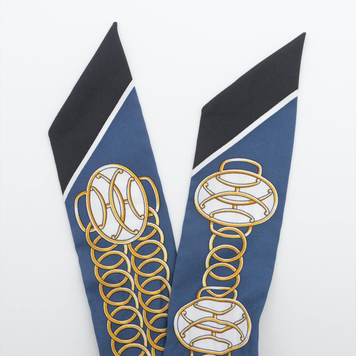 エルメス ツイリー Lift Profile リフト プロフィール スカーフ シルク ネイビー