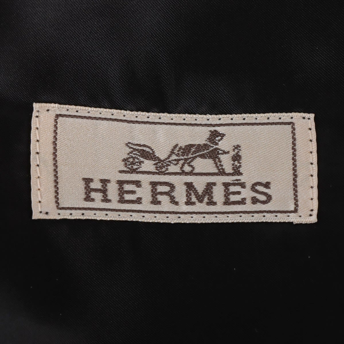 HERMES エルメス ウール レザー コート #44 - ネイビー/ブラック by