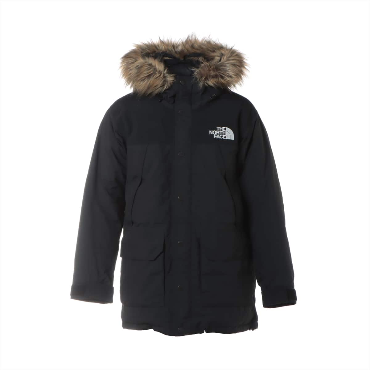 ノースフェイス ポリエステル×ナイロン ダウンジャケット M メンズ ブラック  ND91835 MOUNTAIN DOWN COAT GORE-TEX ファー取り外し可