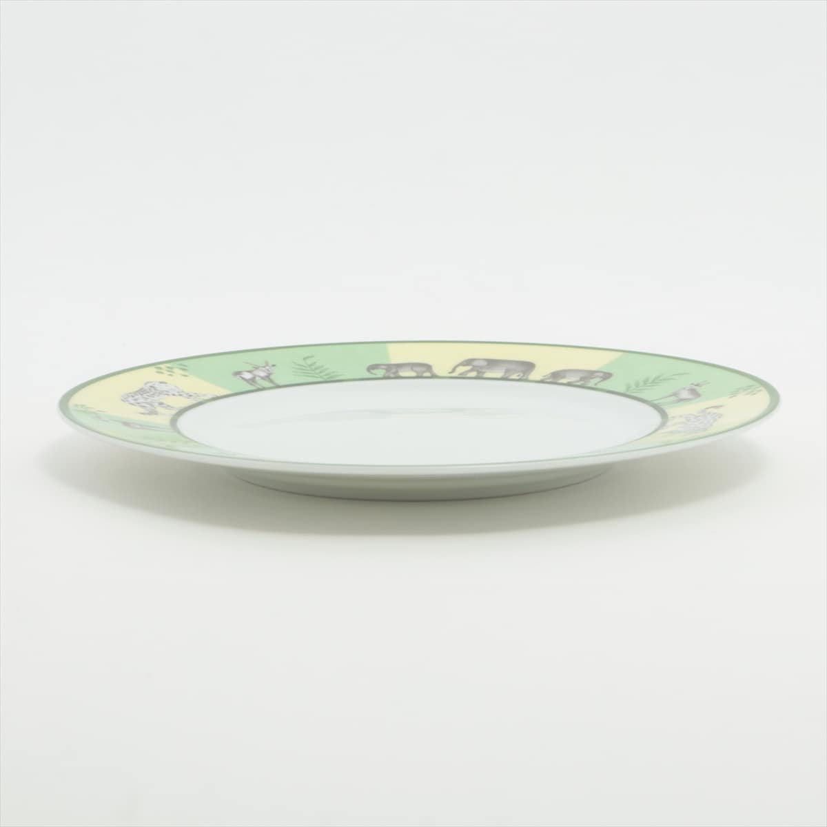 エルメス アフリカ 大皿 陶器 グリーン