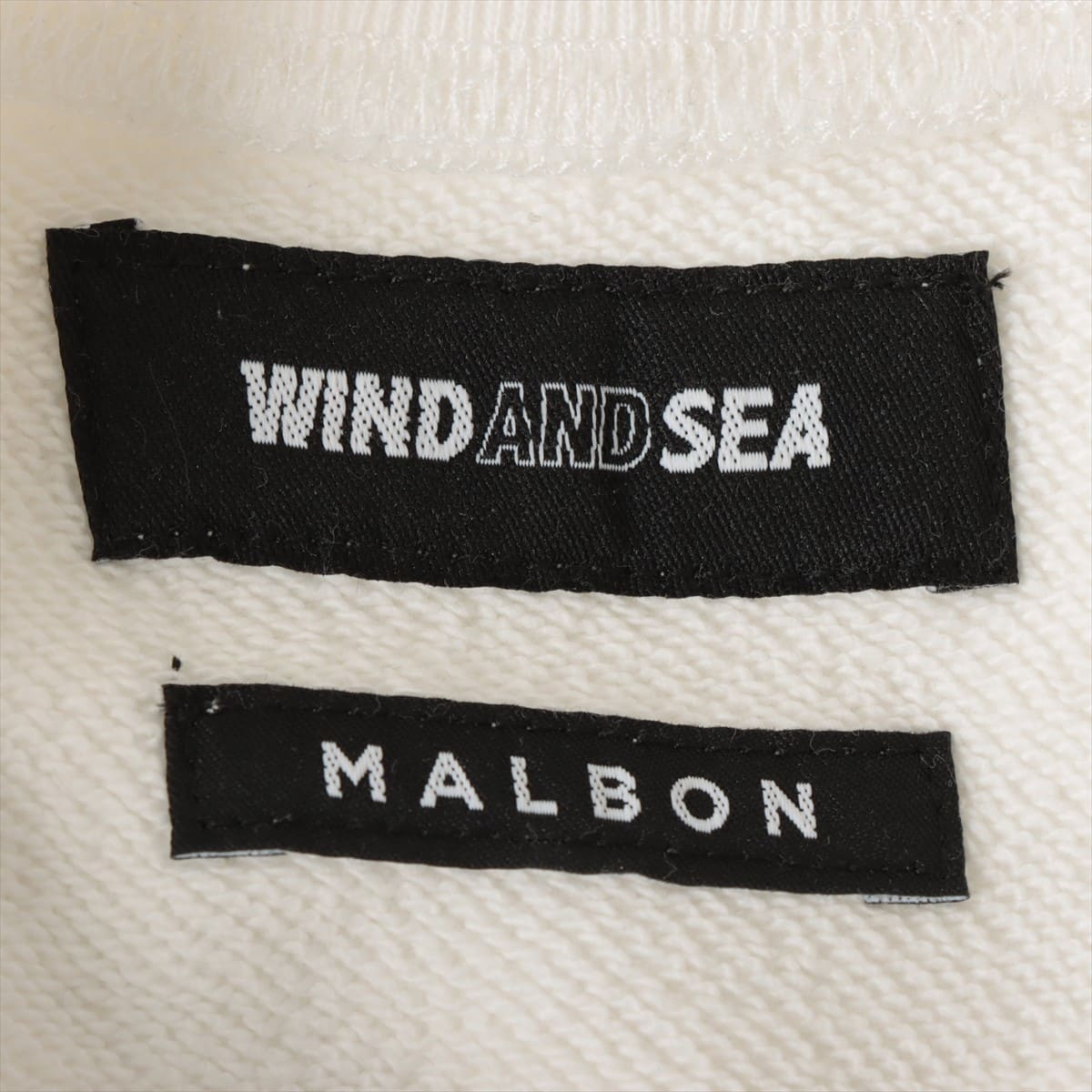 ウィンダンシー×マルボン コットン スウェット S ユニセックス ホワイト  WDS-MALBON-03