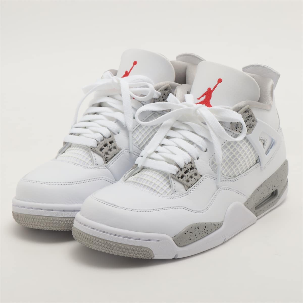 ナイキ AIR JORDAN 4 レザー ハイカットスニーカー 26cm メンズ グレー×ホワイト CT8527-100 箱あり