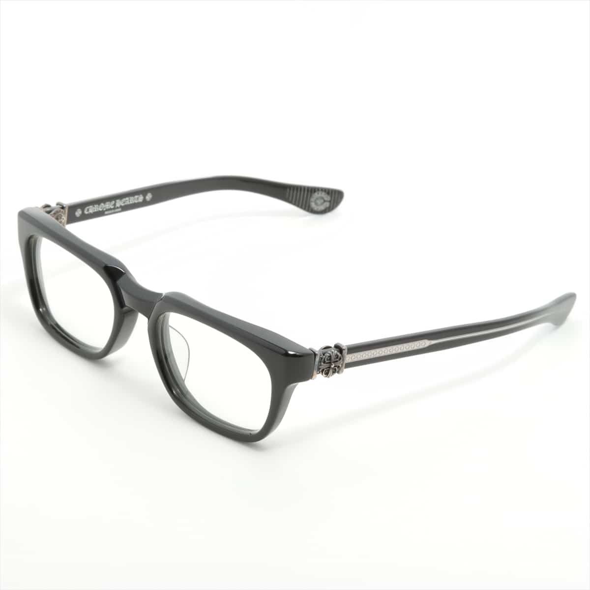 クロムハーツ GRIM メガネ 925×プラスチック ブラック 54□21-149 デモレンズ・ケース・レンズ拭き付