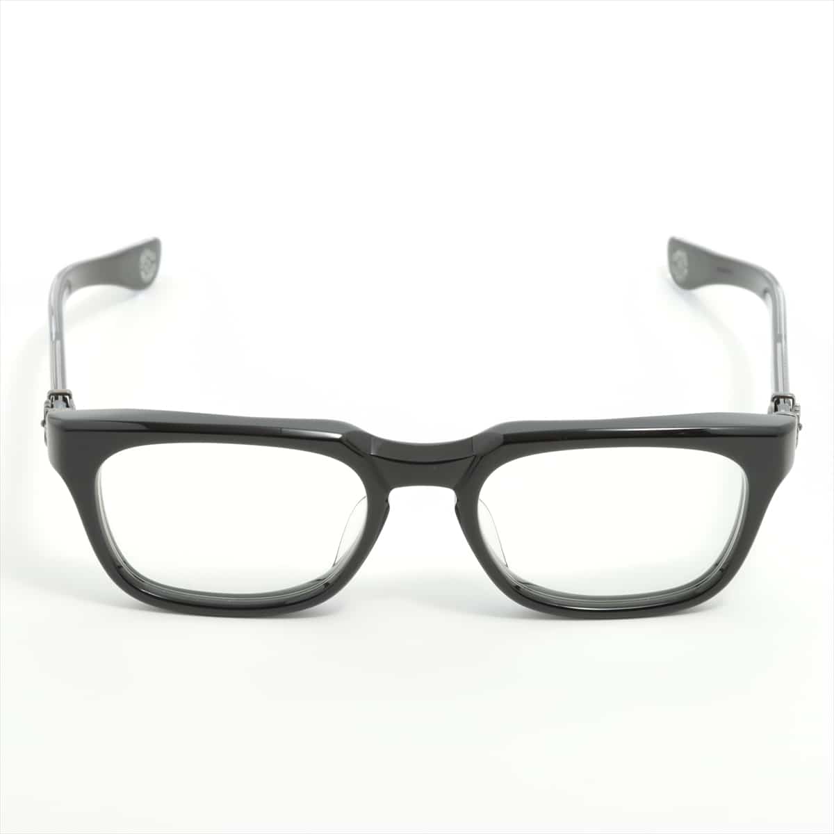クロムハーツ GRIM メガネ 925×プラスチック ブラック  54□21-149 デモレンズ・ケース・レンズ拭き付