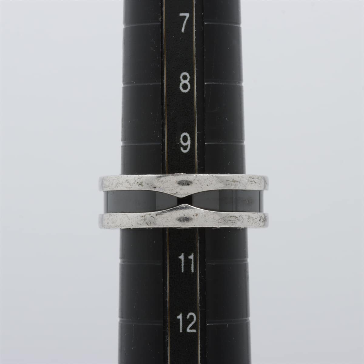 ブルガリ ビーゼロワン セーブザチルドレン チャリティ リング 925×黒セラミック 6.5g シルバー