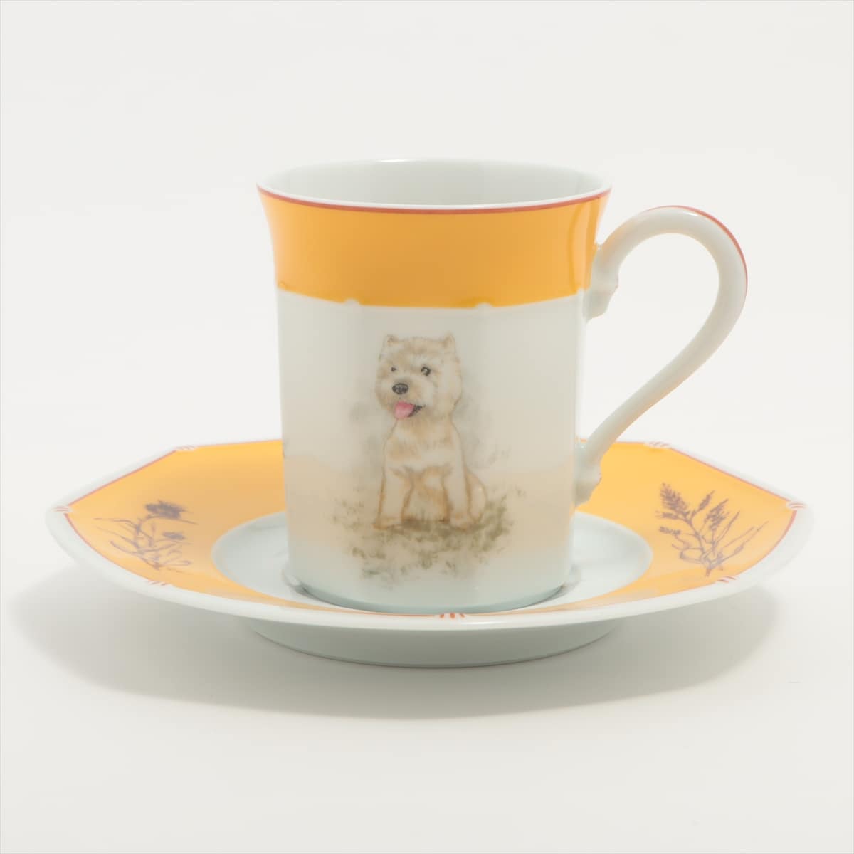 エルメス chiens courants カップ&ソーサー 陶器 イエロー｜a1543932｜中古ブランド品・ブランド古着通販｜ALLU（アリュー）