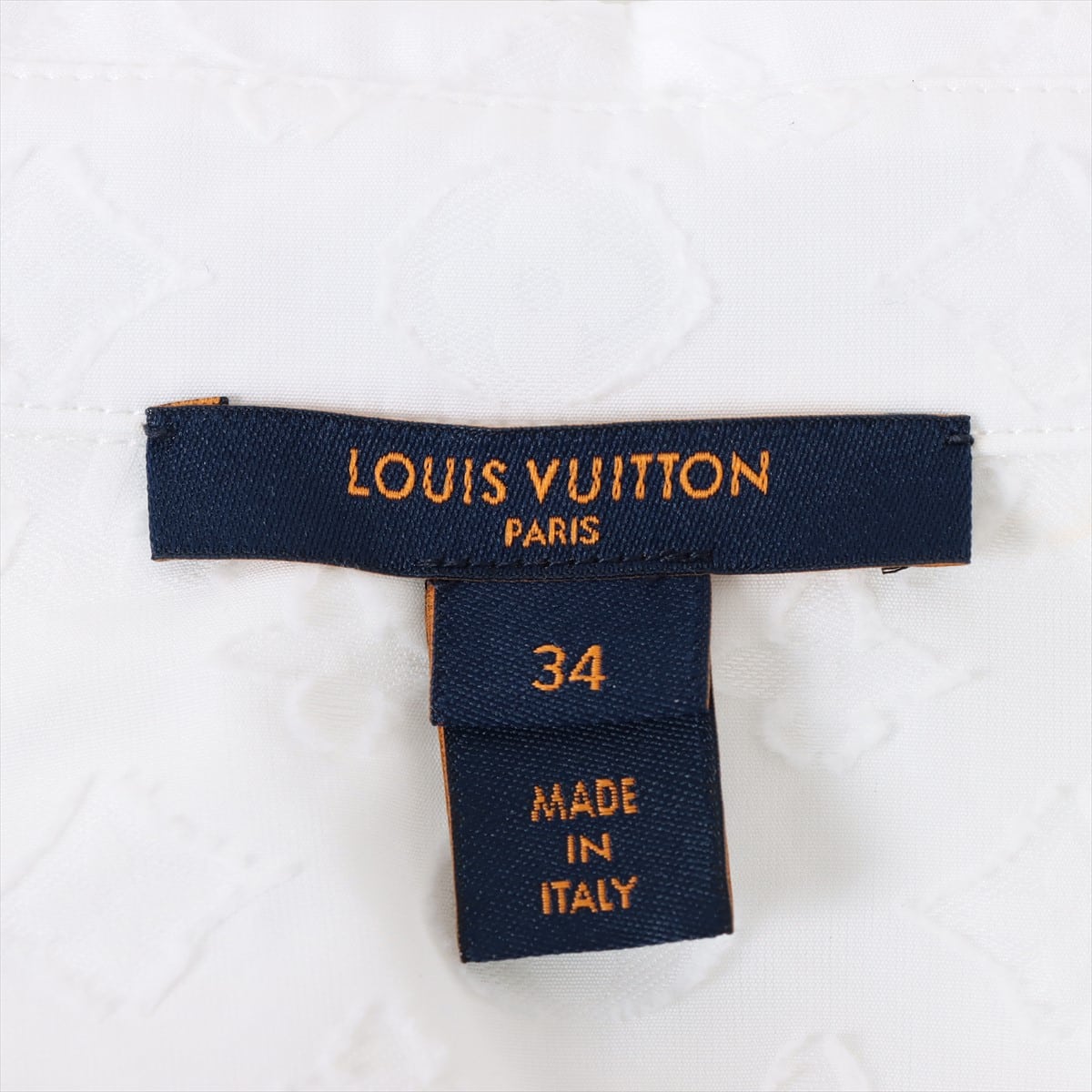 一番の[良品]　ルイヴィトン シャツワンピース モノグラム 刺繍 綿 ベージュ系 34 ワンピース
