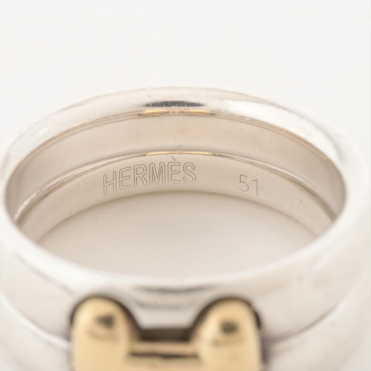 エルメス オランプ リング 925×750 8.6g ゴールド×シルバー