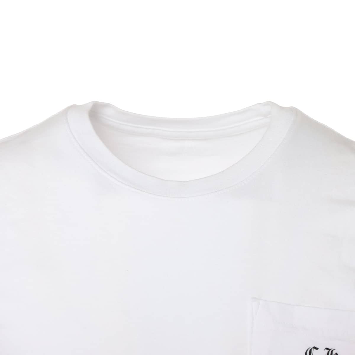 クロムハーツ スクロールラベル Tシャツ コットン ホワイト