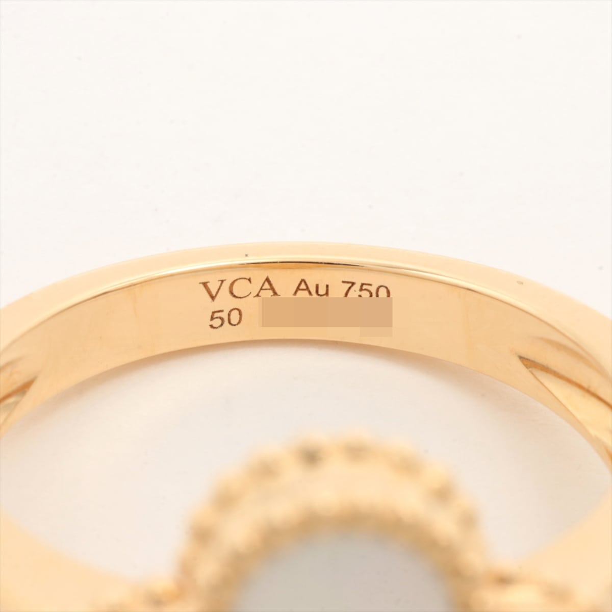 ヴァンクリーフ&アーペル ヴィンテージアルハンブラ ダイヤ シェル リング 750(YG) 7.1g 50
