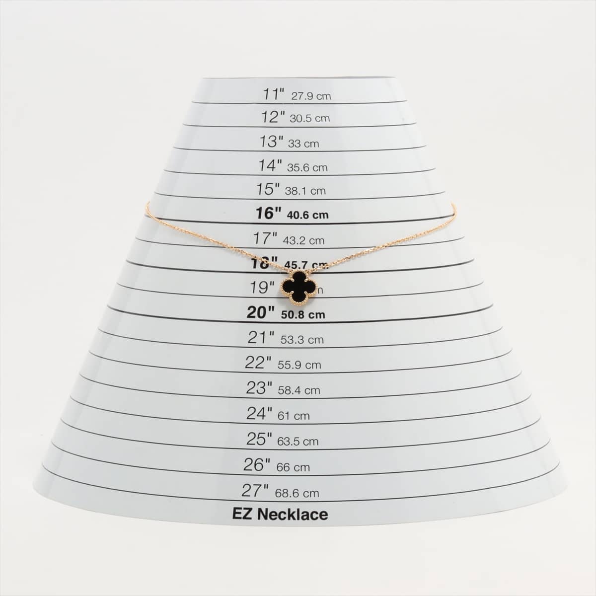 ヴァンクリーフ&アーペル ヴィンテージアルハンブラ オニキス ネックレス 750(YG) 5.3g