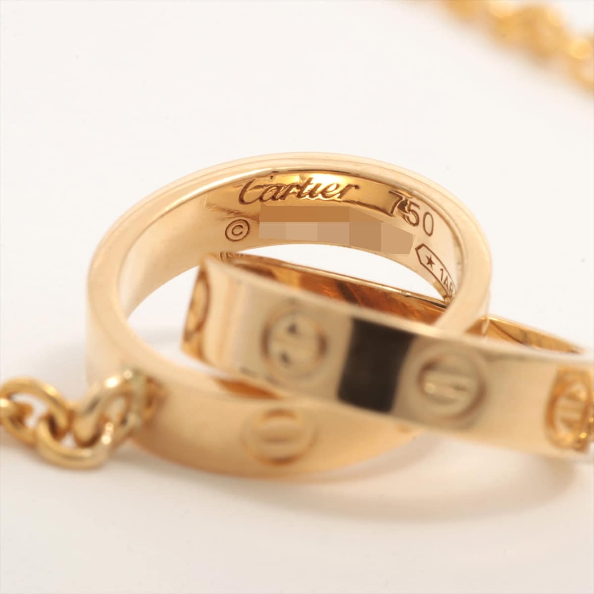 Cartier　カルティエ　ベビーラブネックレス　750