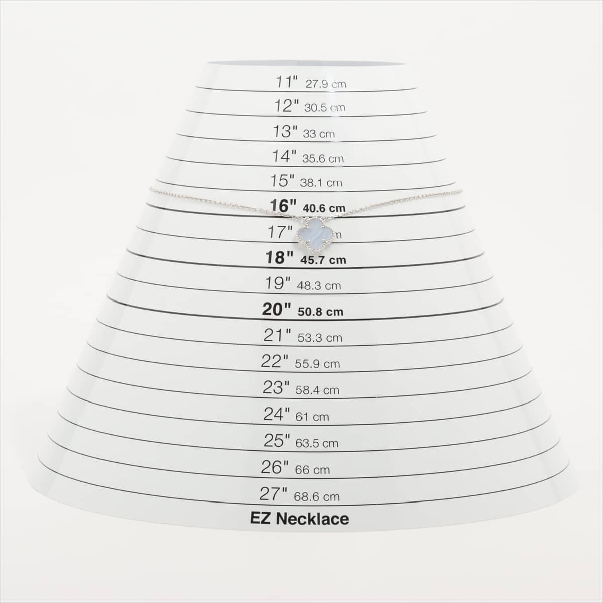 ヴァンクリーフ&アーペル ヴィンテージアルハンブラ カルセドニー ネックレス 750(WG) 5.5g