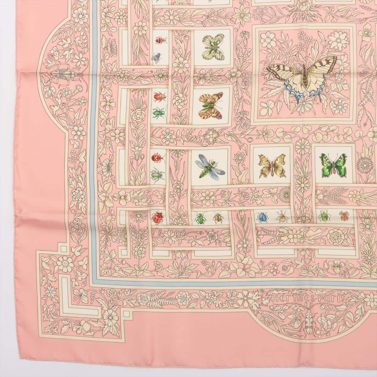 エルメス カレ90 joyaux de LETE 夏の宝石 スカーフ シルク ピンク