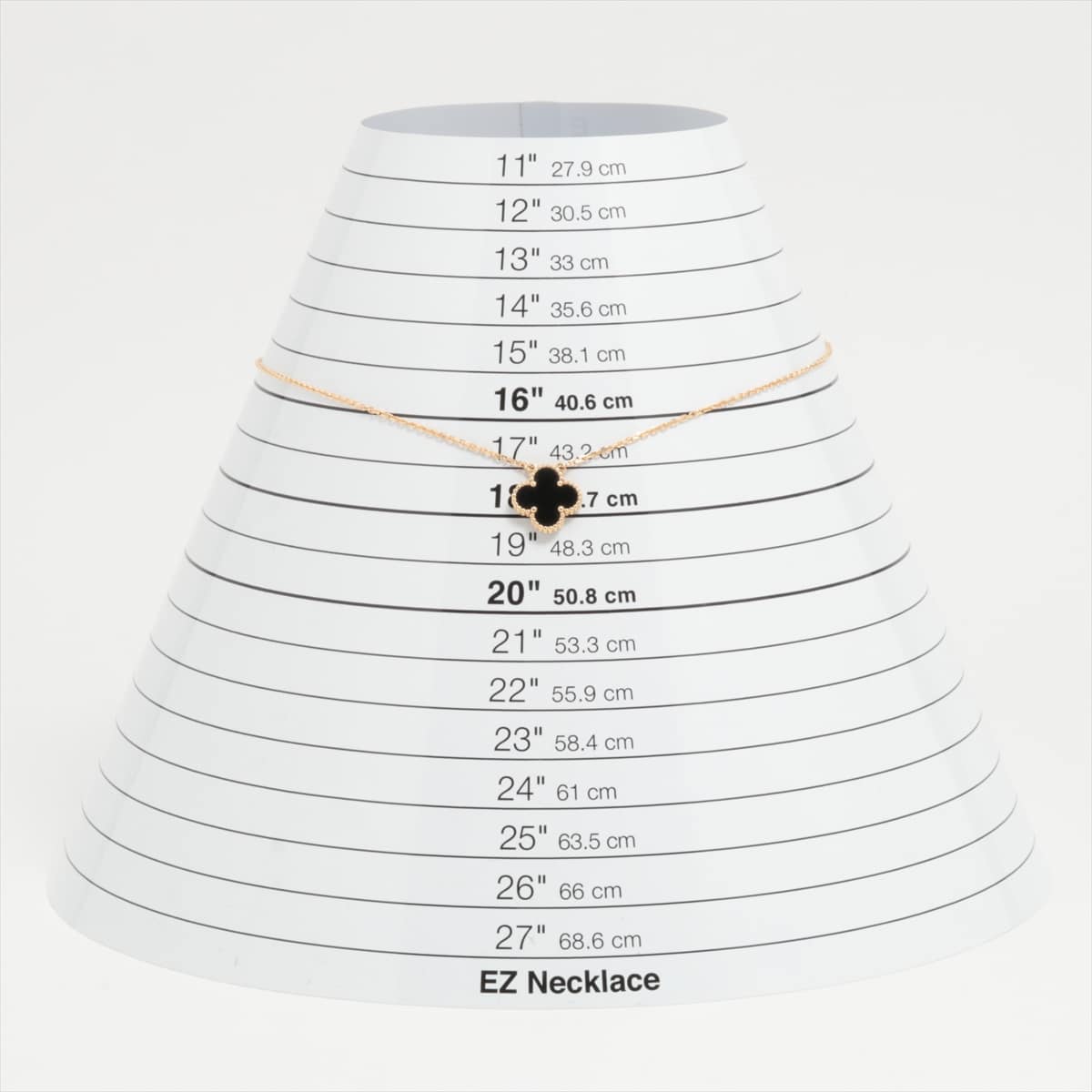 ヴァンクリーフ&アーペル ヴィンテージアルハンブラ オニキス ネックレス 750(YG) 5.1g