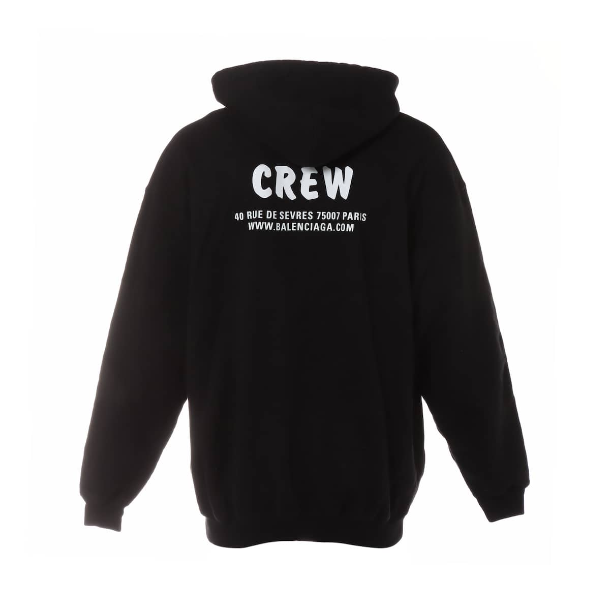 バレンシアガ 20AW コットン パーカー XS メンズ ブラック  578135 CREWロゴ