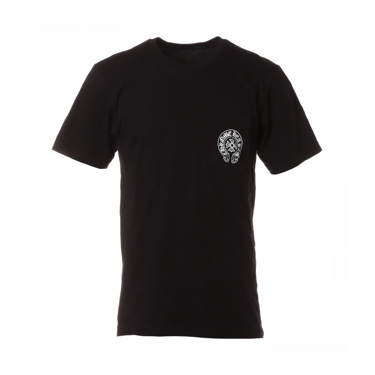 クロムハーツ Tシャツ コットン M ブラック バックグラデーションサークルロゴ
