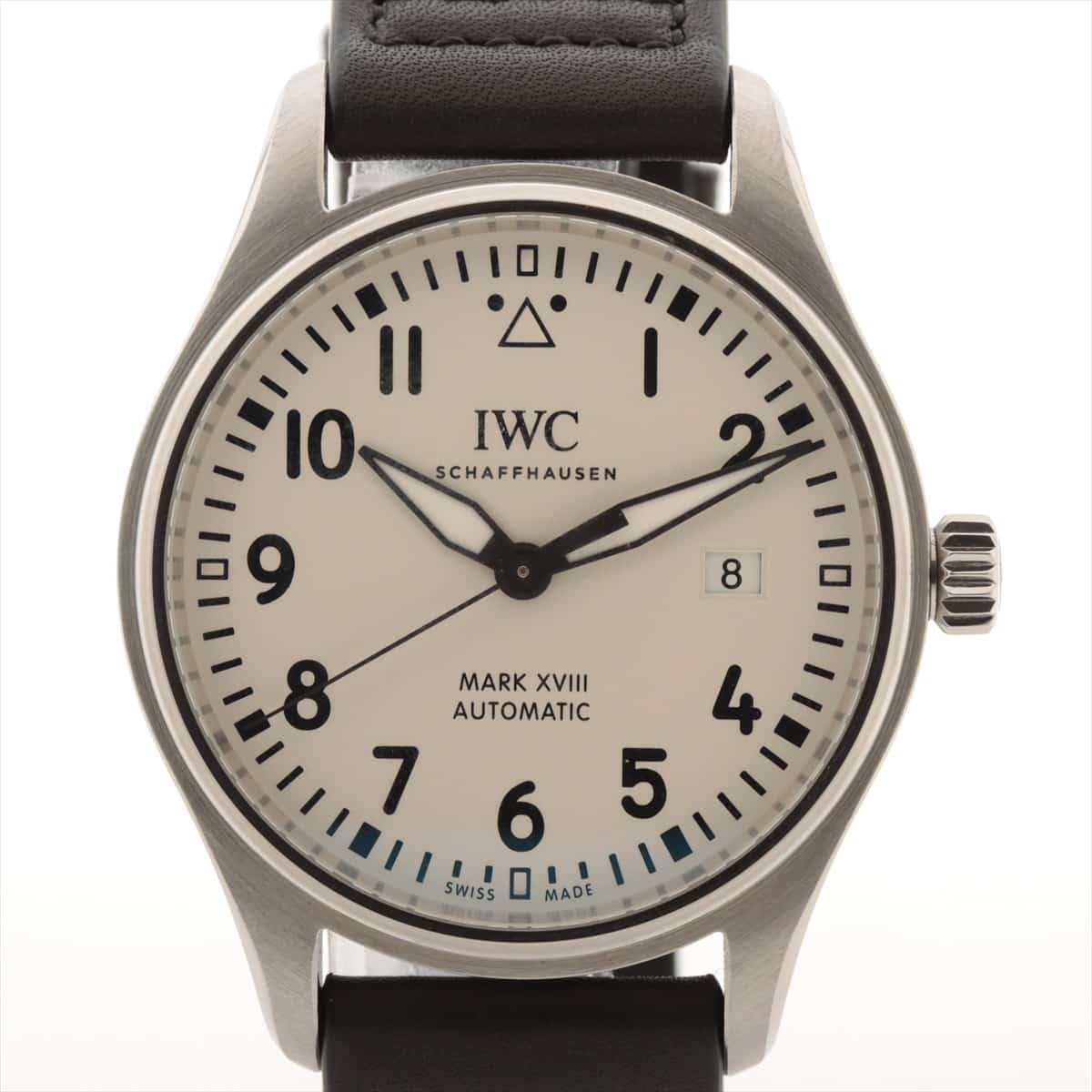 IWC パイロットウォッチ マークⅩⅦ IW327002 SS×革 AT 白文字盤