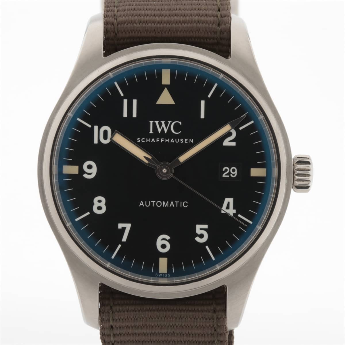IWC パイロットウォッチ マークⅩⅦ IW327007 SS×ナイロン AT 黒文字盤