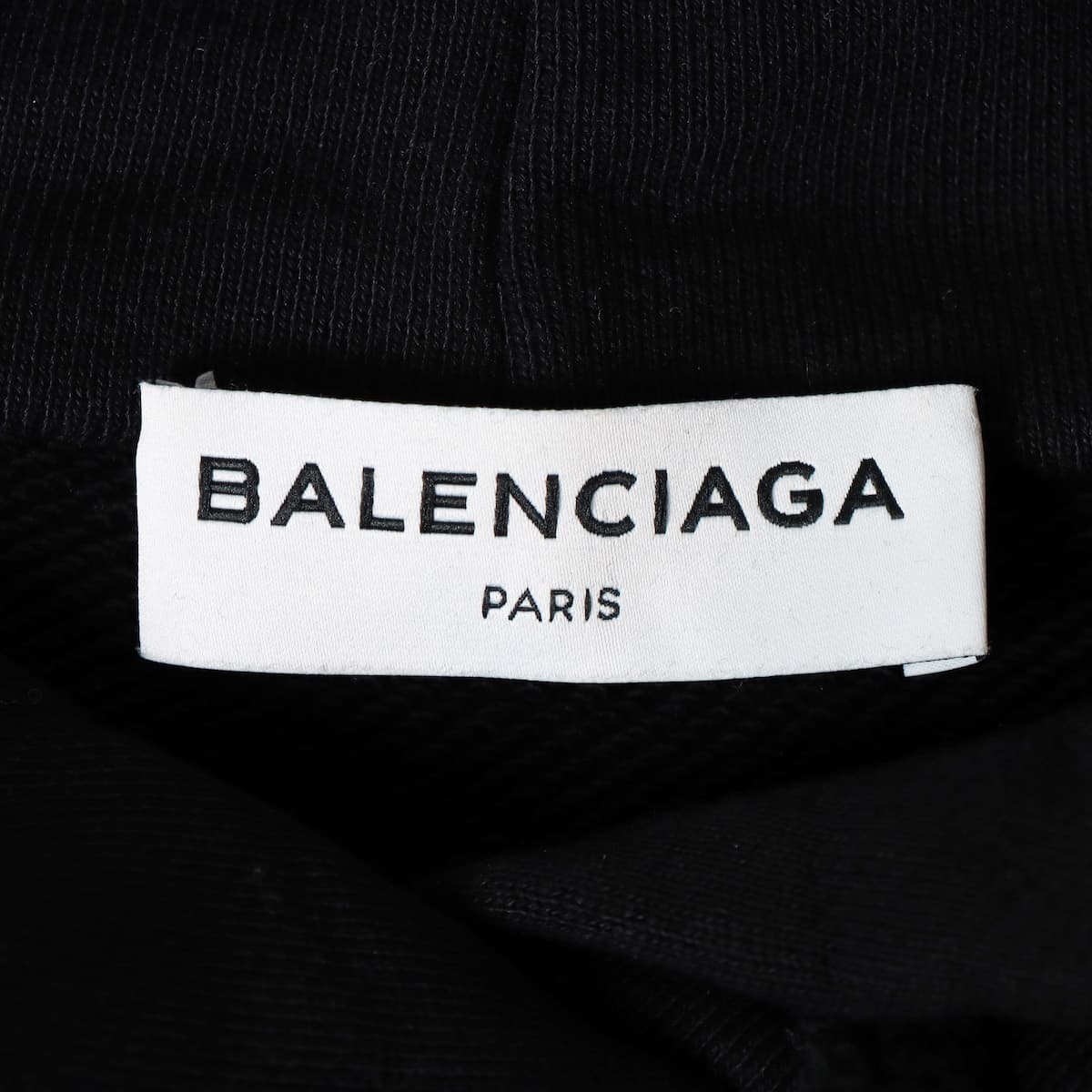 バレンシアガ 17年 コットン パーカー XS メンズ ブラック  501656 BBロゴ