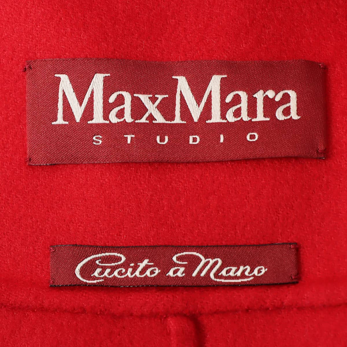 マックスマーラストゥディオ ウール×シルク コート J36 レディース レッド