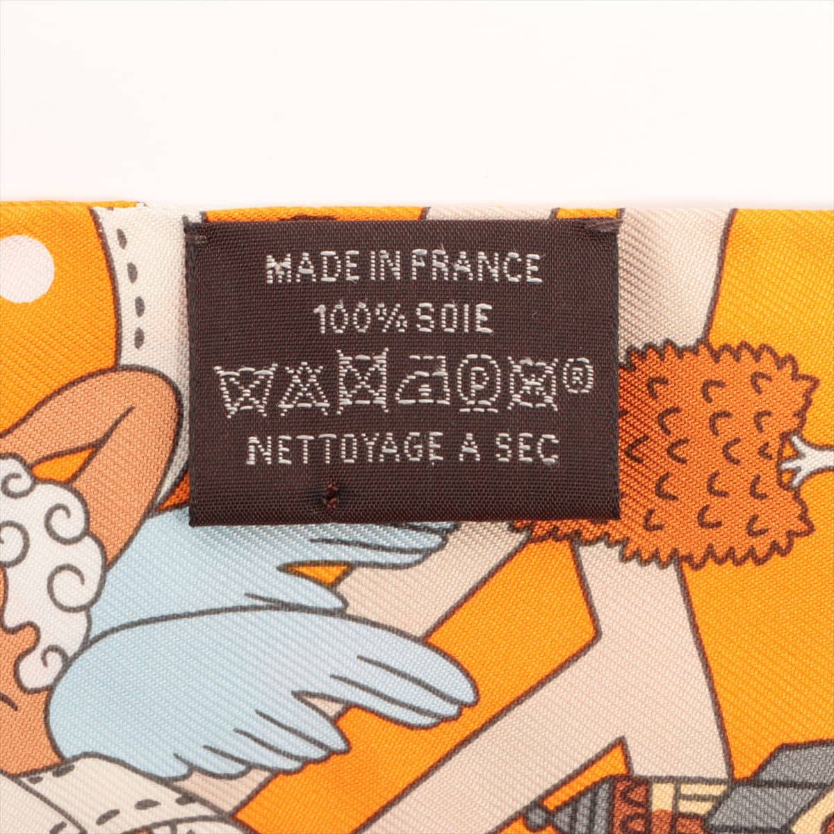 エルメス ツイリー Les Nouveaux Amoureux de Paris 新・パリの恋人たち スカーフ シルク オレンジ