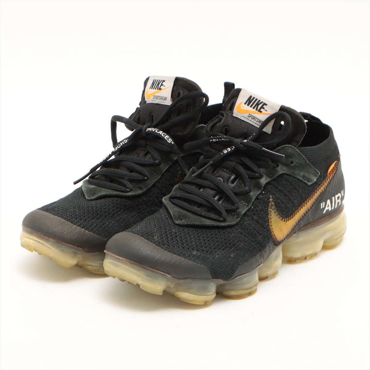 ナイキ×オフホワイト ニット スニーカー 27.0cm メンズ ブラック AIR VAPORMAX FLYKNIT  AA3831-002｜a1651906｜中古ブランド品・ブランド古着通販｜ALLU（アリュー）