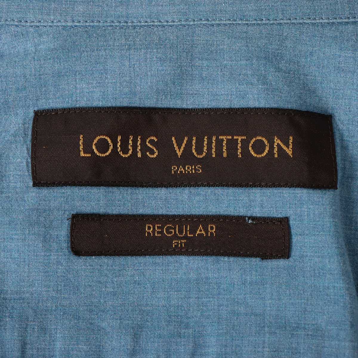 ルイヴィトン 17AW コットン シャツ S メンズ ブルー  RM172M
