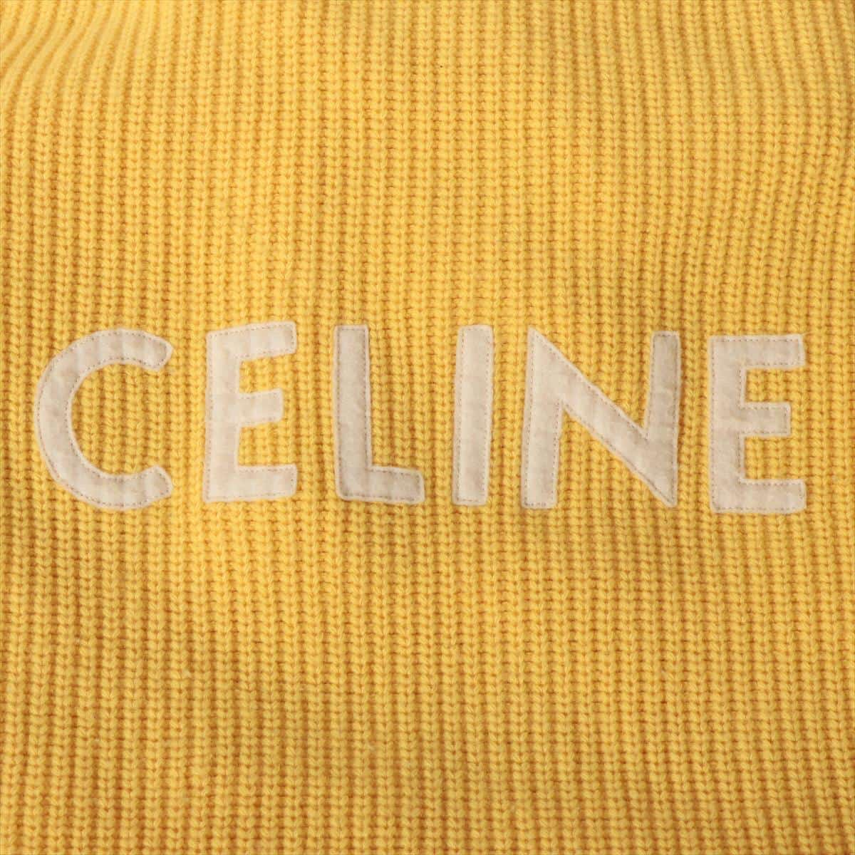 Celine パーカー　淡黄色　人気ロゴ検討してみます