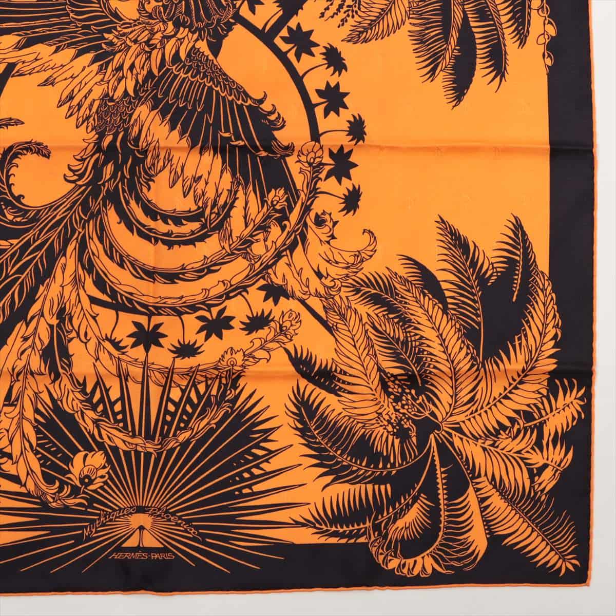 エルメス カレ70 Mythiques phoenix 不死鳥の神話 スカーフ シルク オレンジ