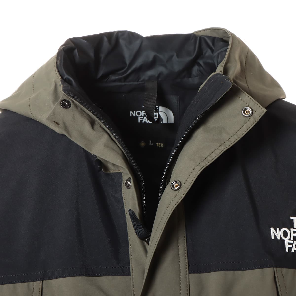 ノースフェイス ポリエステル×ナイロン マウンテンパーカー L メンズ ブラック×カーキ  NP11834 MOUNTAIN LIGHT Jacket