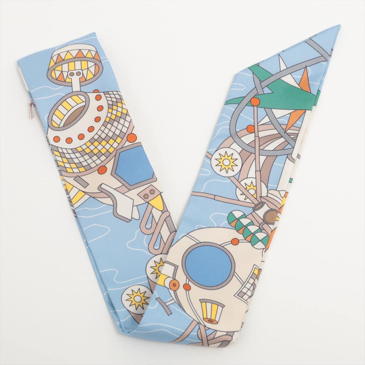 エルメス スカーフ シルク ブルー ツイリー HERMES SCARF ODYSSEY