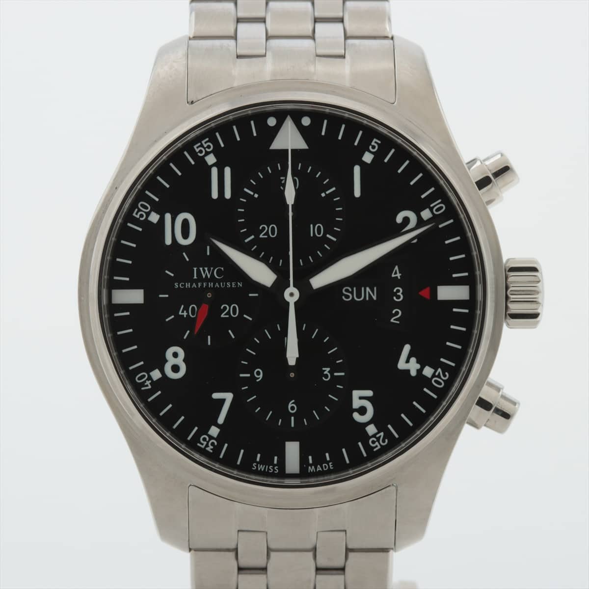 IWC パイロットウォッチ クロノグラフ IW377704 SS AT  黒文字盤｜a1687622｜中古ブランド品・ブランド古着通販｜ALLU（アリュー）