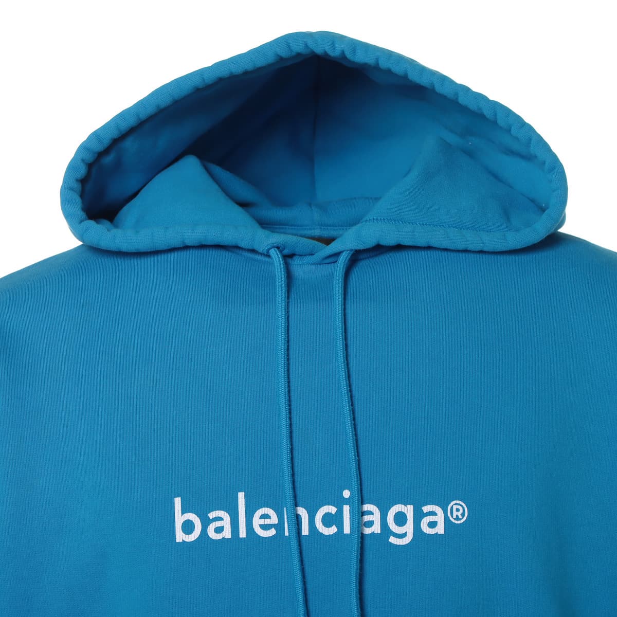 balenciaga【希少】BALENCIAGA バレンシアガ　20AW 青 ロゴ パーカー
