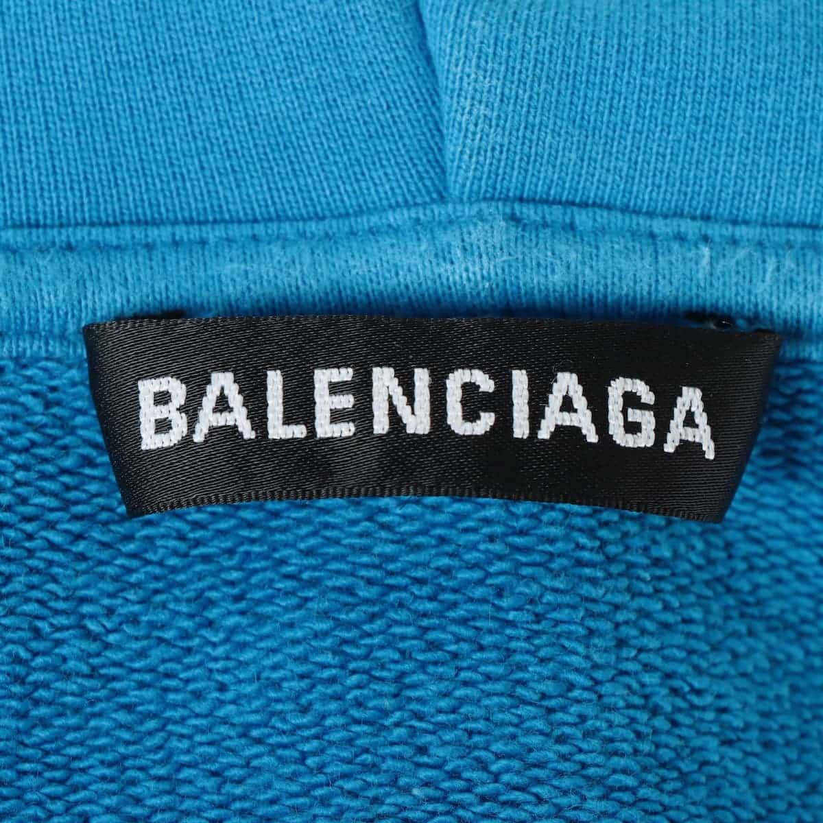 バレンシアガ 20AW コットン パーカー XS メンズ ブルー  570811 ロゴ