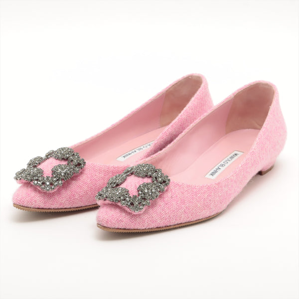 購入後未使用 マノロブラニク ハンギシ マノロ コーラルピンク ピンク - 靴