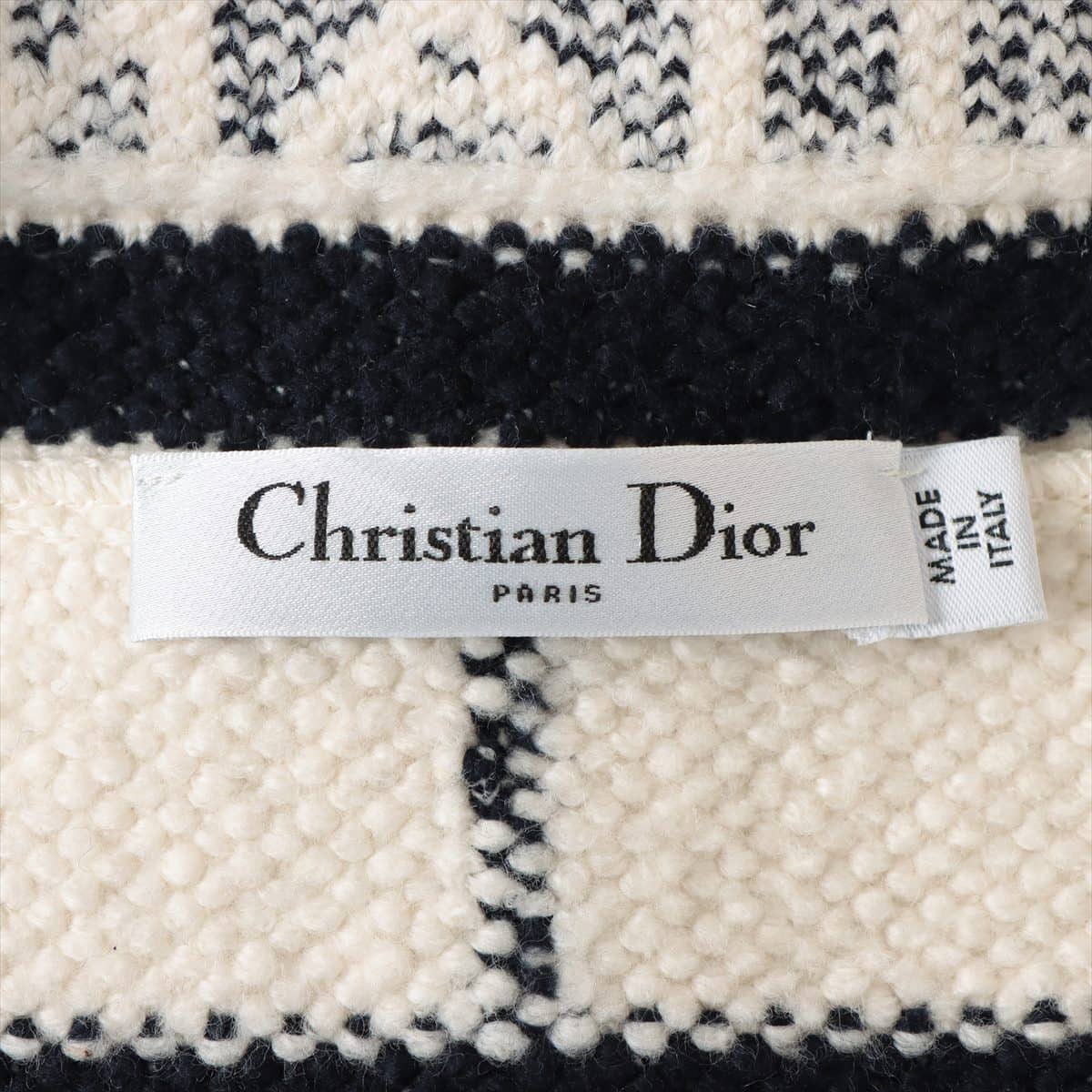 【美品】  Christian Dior / クリスチャンディオール | ウール ビジューボタン スカート | 36 | ネイビー | レディース