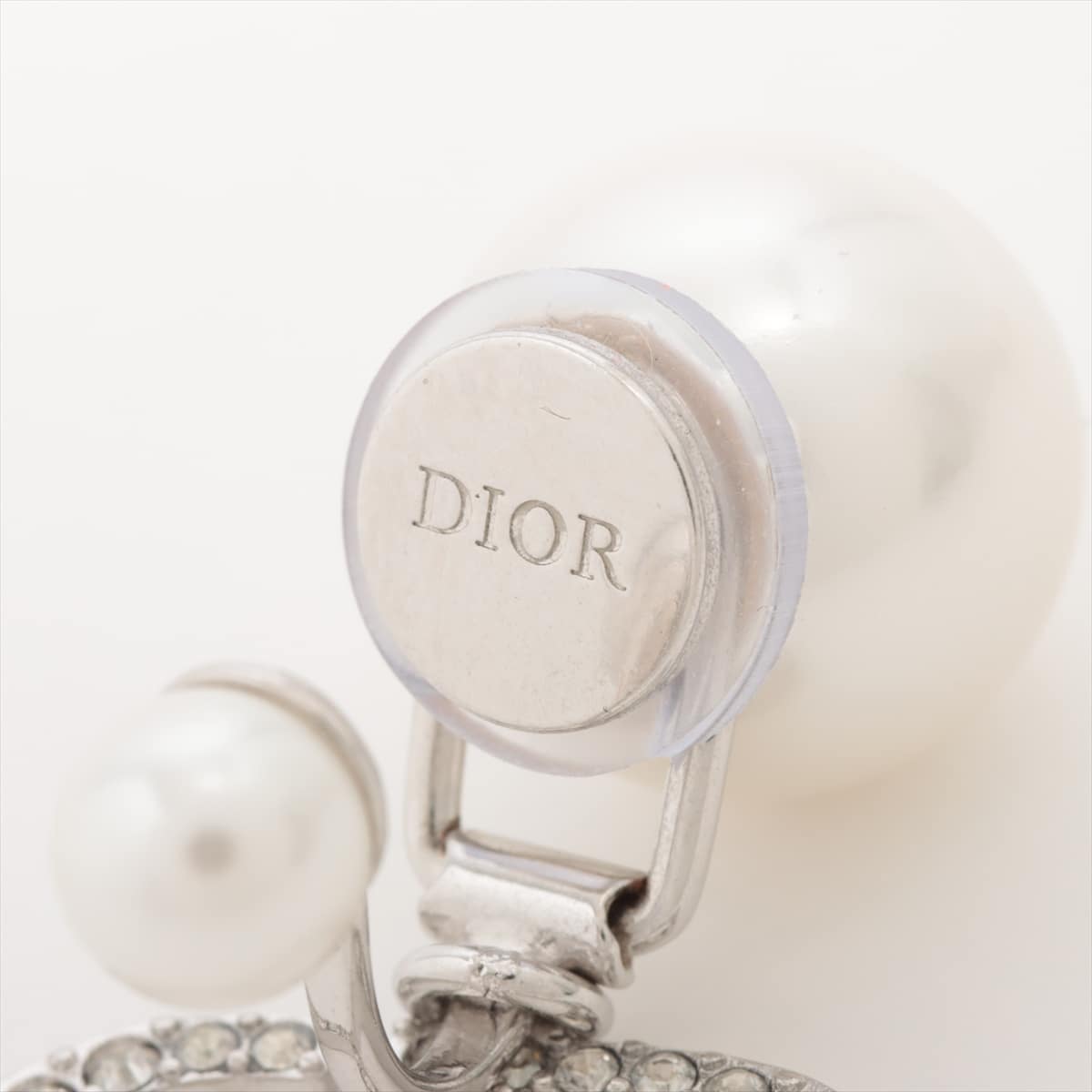 ディオール Dior Tribales  ディオール トライバル イヤリング(両耳用) GP×ラインストーン×フェイクパール シルバー