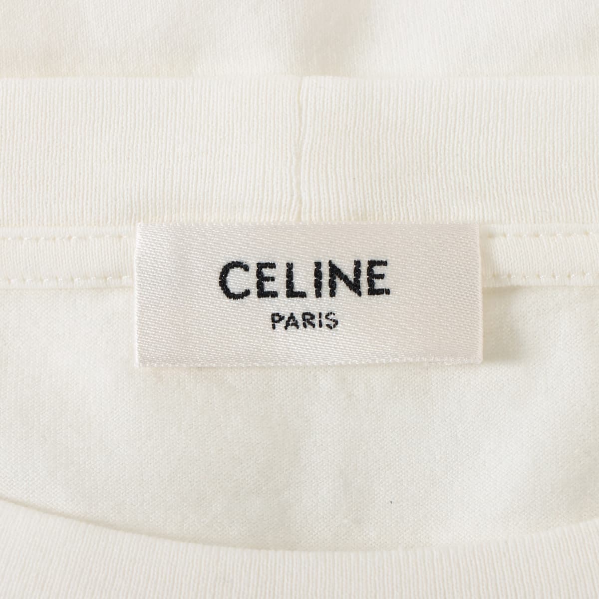 セリーヌ エディ期 コットン Tシャツ XS レディース ホワイト  クロップド 2X761671Q