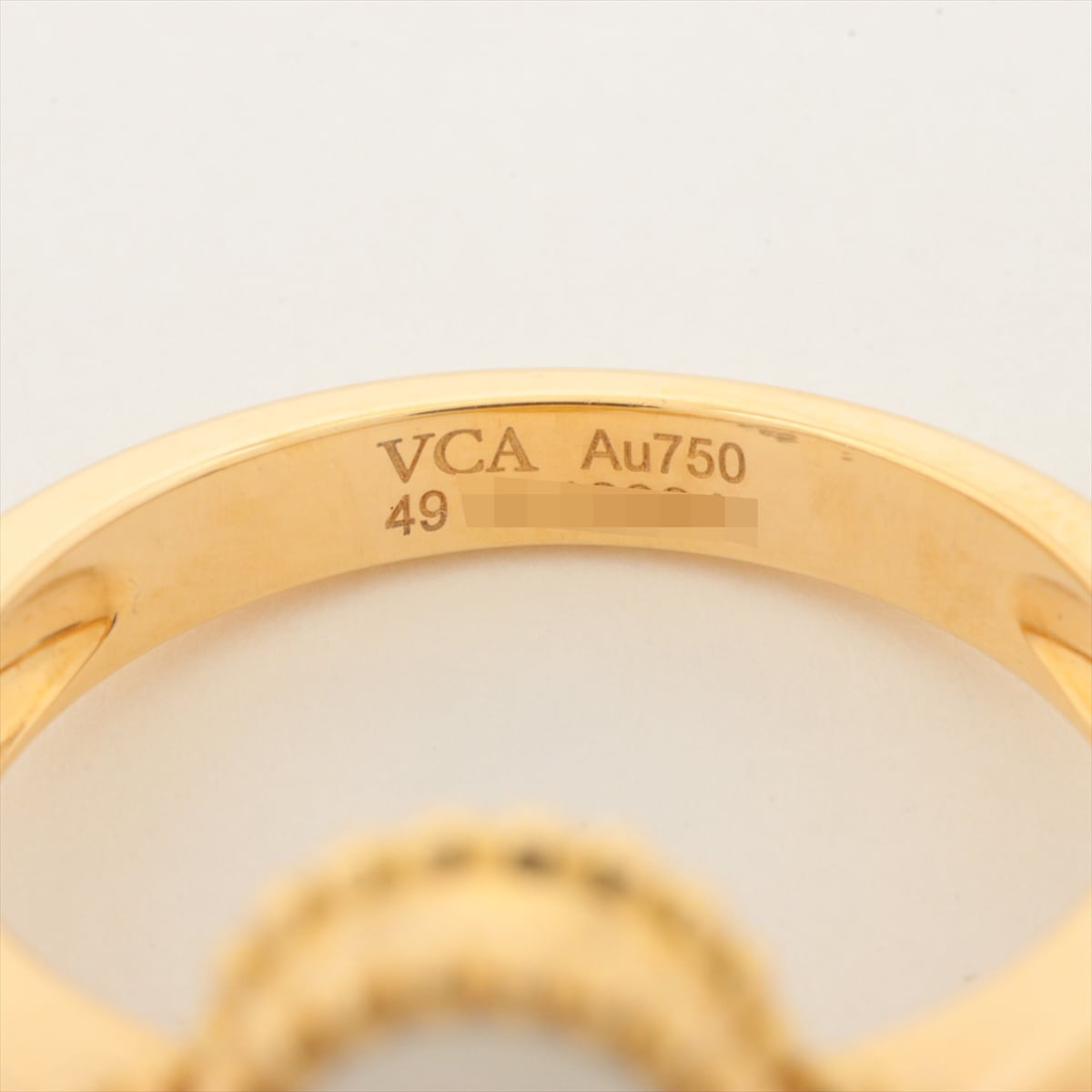 ヴァンクリーフ&アーペル ヴィンテージアルハンブラ シェル ダイヤ リング 750(YG) 6.9g 49