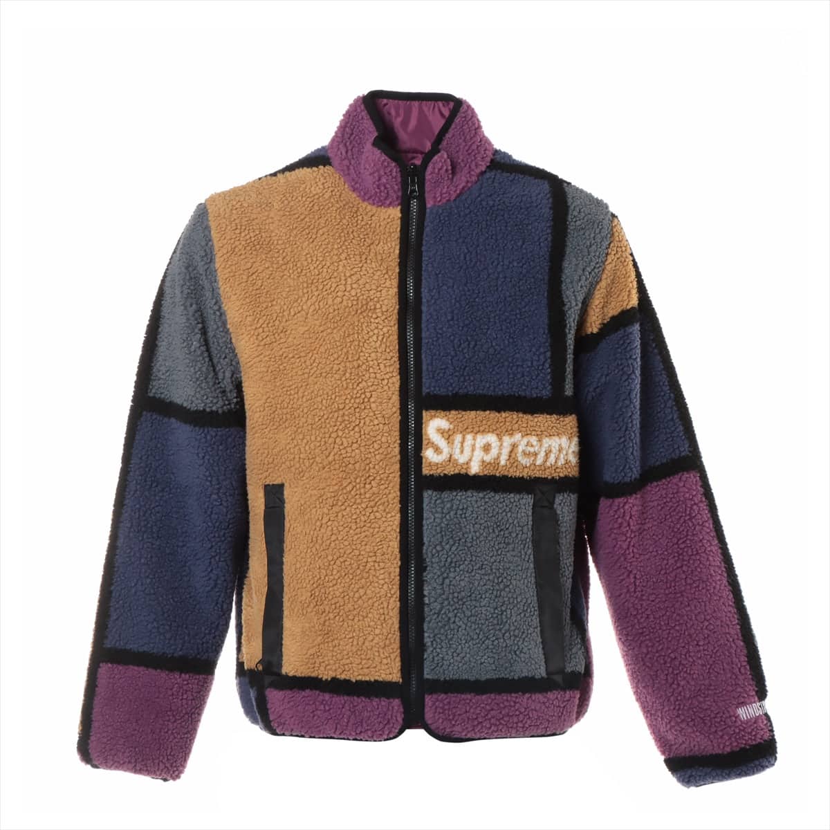 シュプリーム 20AW ポリエステル ジャケット S メンズ マルチカラー  リバーシブル Reversible Colorblocked Fleece Jacket