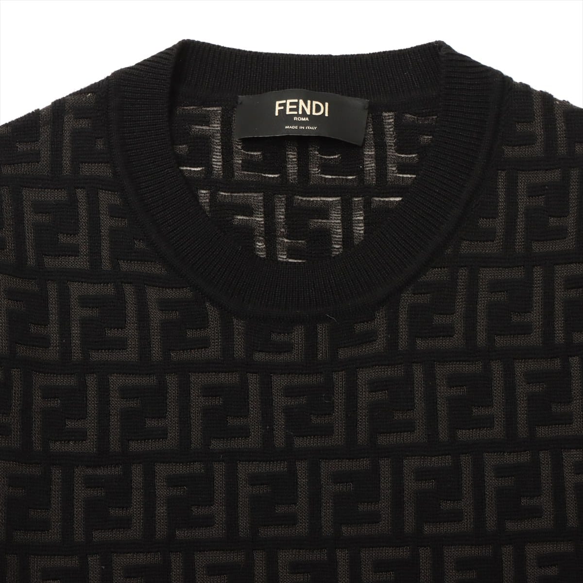 【正規品】FENDI FFロゴ柄 タートルネックセーター ／48(M)