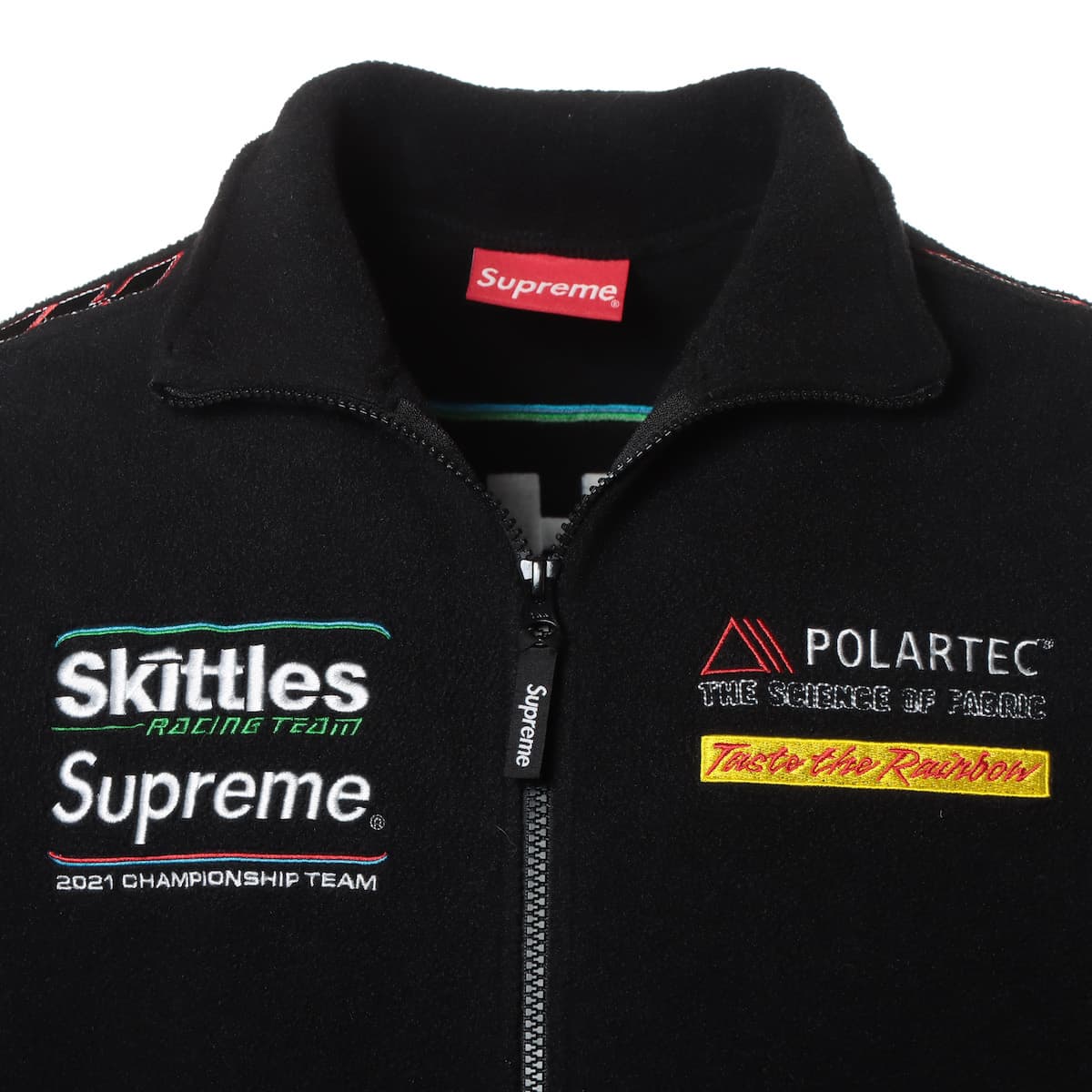 シュプリーム 21AW ポリエステル ジャケット S メンズ ブラック  Skittles Polartec Jacket