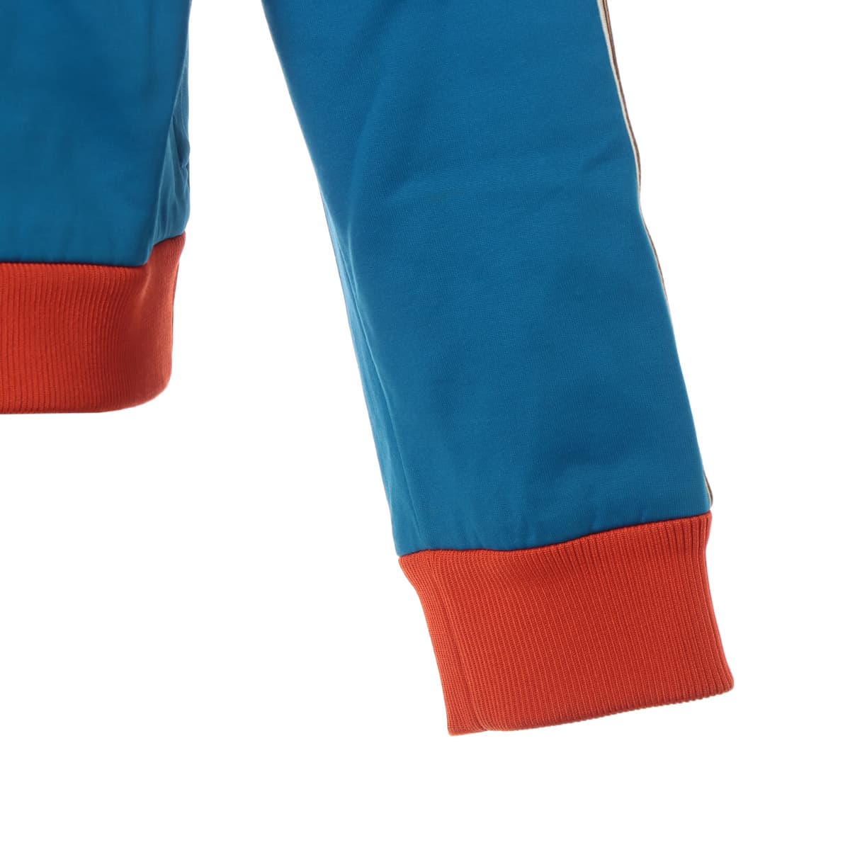 グッチ コットン×ポリエステル ジャケット XL メンズ ブルー×オレンジ  アングリーキャット刺繍 ジップアップパーカー 474643