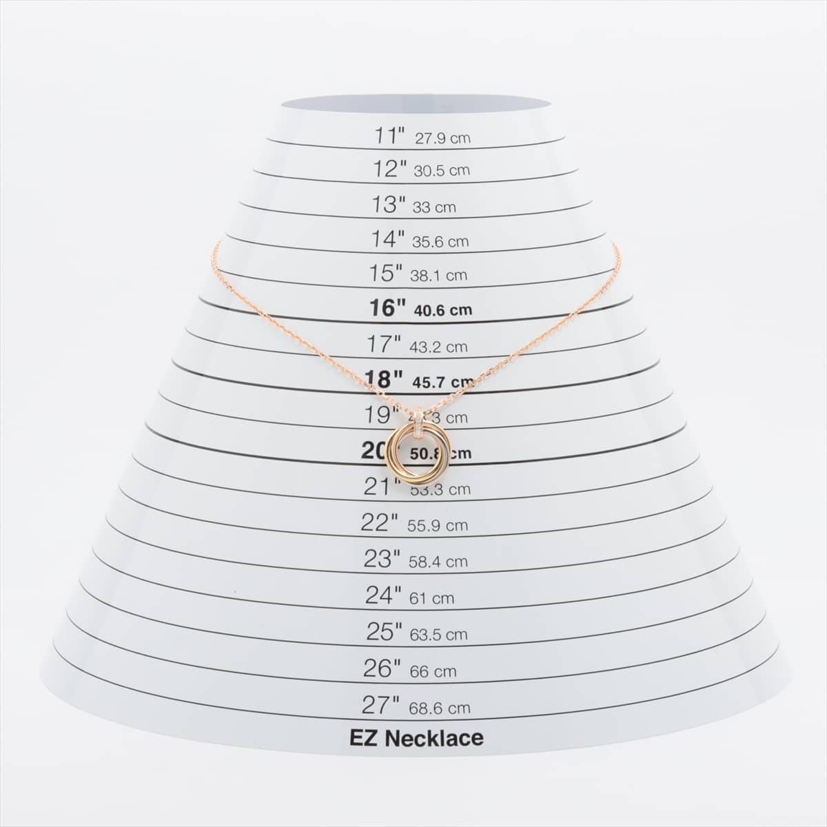 カルティエ トリニティ ダイヤ ネックレス 750(YG×PG×WG) 9.3g