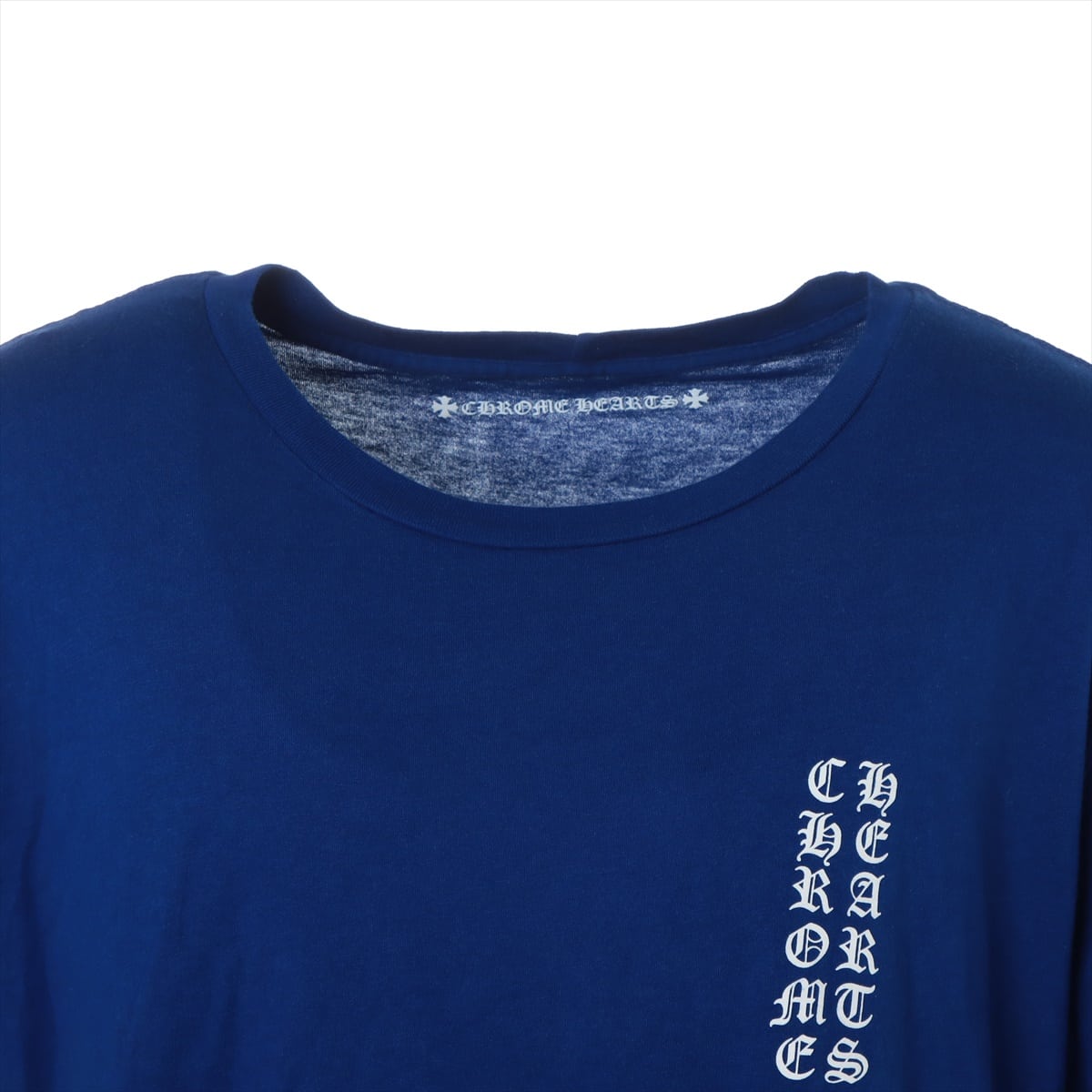 クロムハーツ Tシャツ コットン×モーダル XL ブルー スター バックエンブレム