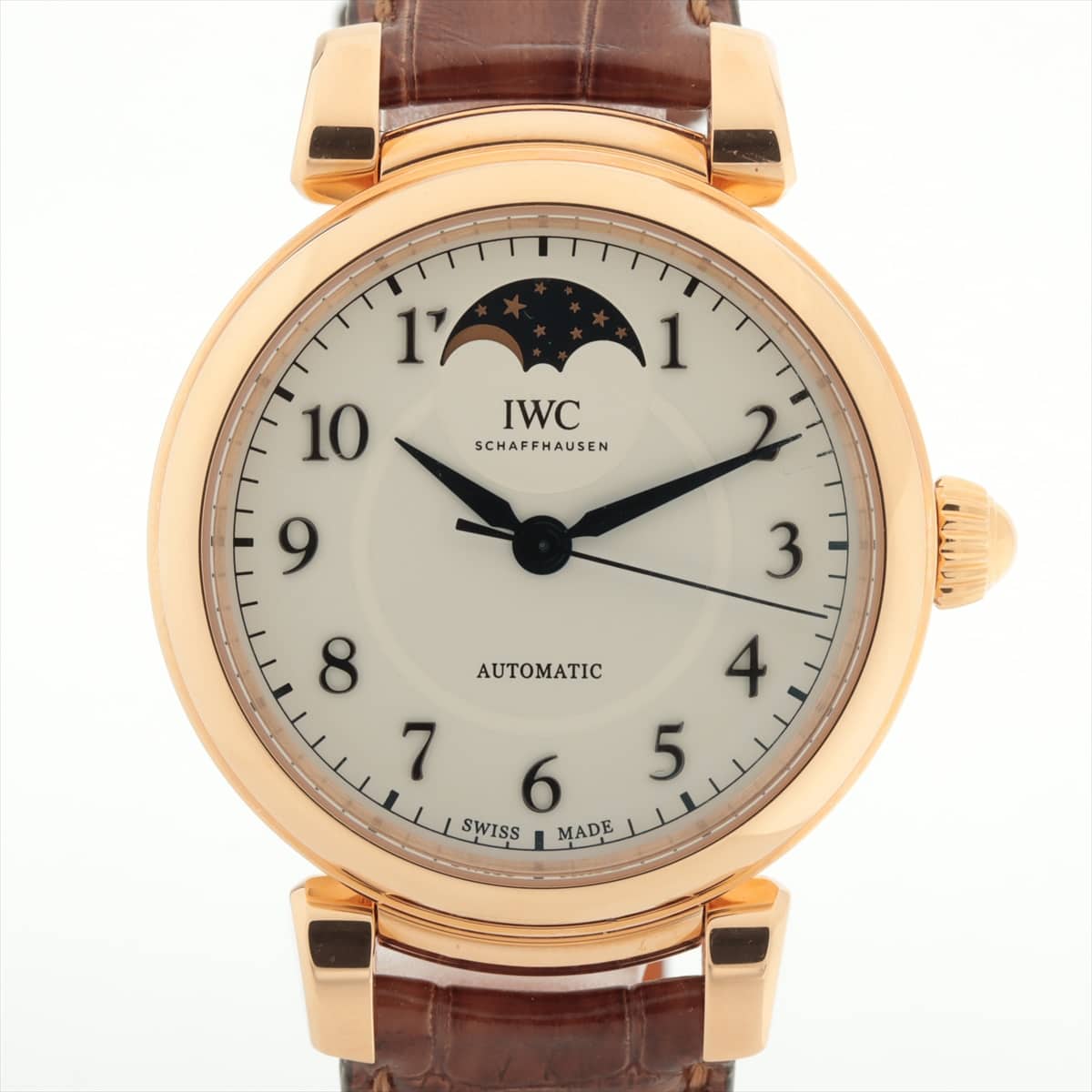 IWC ダ・ヴィンチ オートマティック ムーンフェイズ 36 IW459308 RG×革 AT シルバー文字盤 ｜a1752608｜中古ブランド品・ブランド古着通販｜ALLU（アリュー）