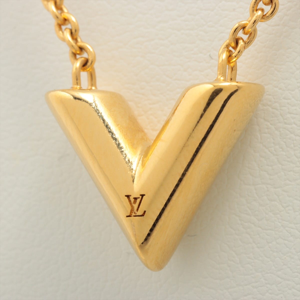 Louis Vuitton Necklace Nanogram Gold Silver Monogram M63141 GP LE0291